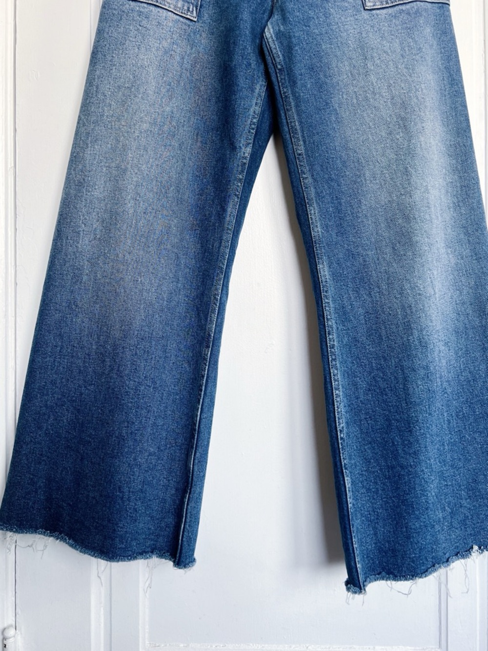 Pistola • Penny Utility High Rise Wide Leg jeans in Camden blue stretch curvy - Picture 8 of 11